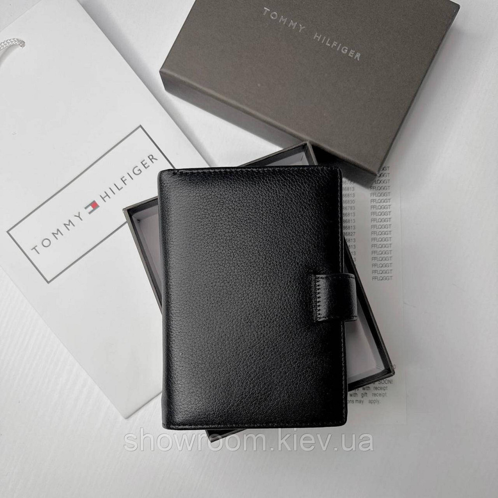 Чоловіче вертикальне брендове портмоне на кнопці TH (6602) Київ - фото 3