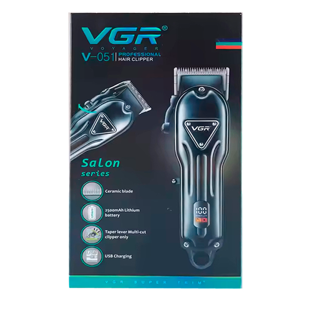Машинка для стрижки аккумуляторная VGR V-051 2500 mAh LED дисплей (4 насадки) Винница - изображение 9
