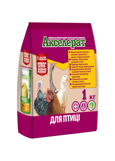 Акселерат для птицы (аминокислотный витаминно-минеральный комплекс), 1 кг O.L.KAR. Винница - изображение 1