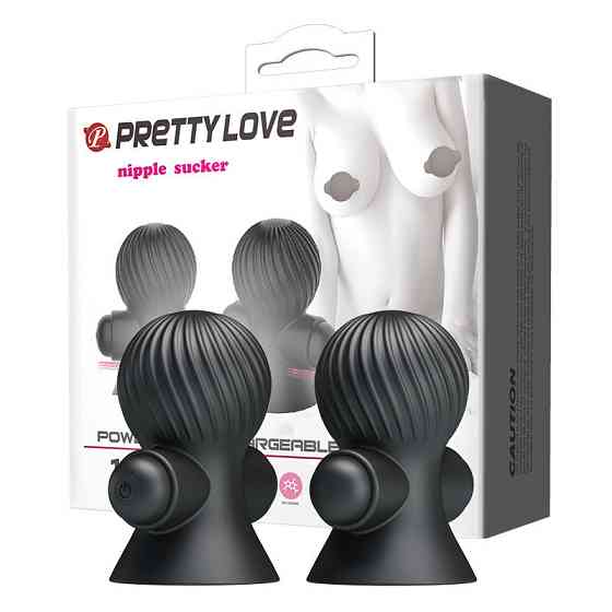 Вібростимулятор для сосків PRETTY LOVE Nipple Sucker, чорний Sex Aura Київ