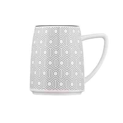 Чашка Ardesto Lamberto, 360мл, порцеляна, біло-сірий (AR3051) Винница