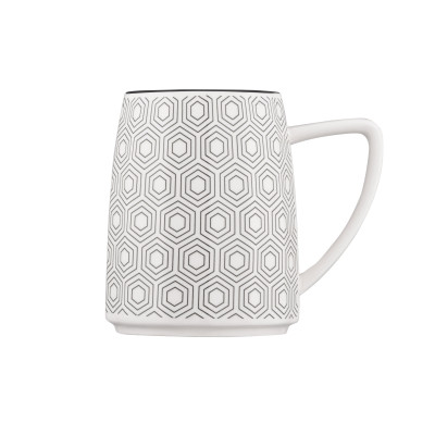 Чашка Ardesto Lamberto, 360мл, порцеляна, біло-сірий (AR3051) Винница - изображение 3