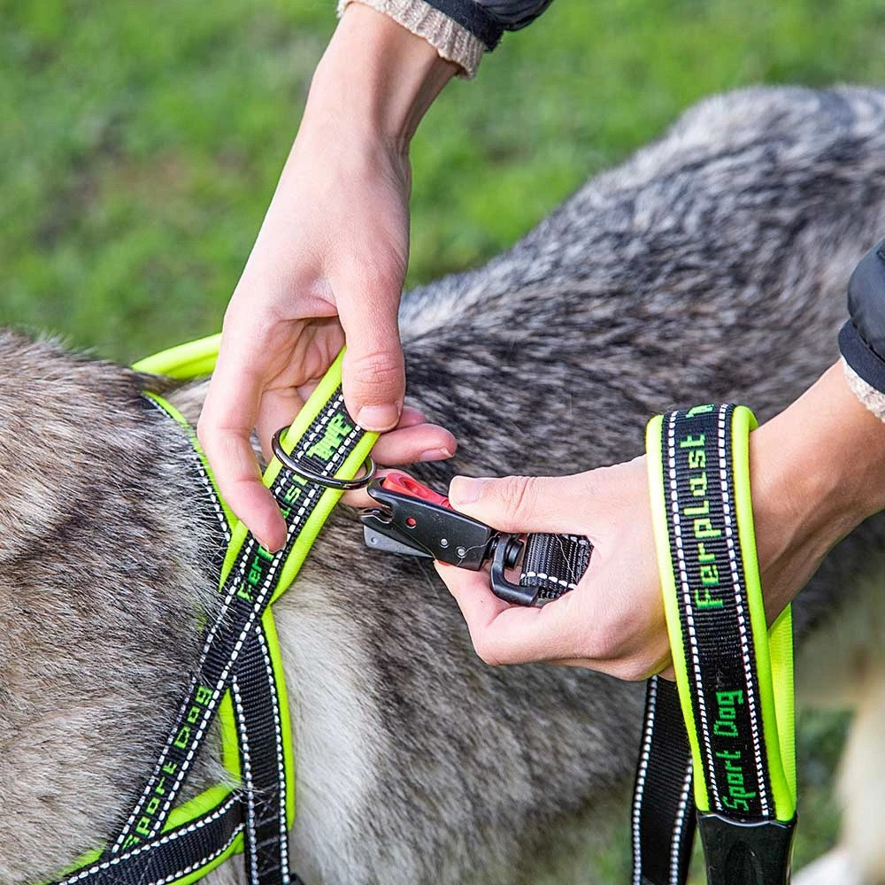 Нейлонова шлейка світловідражаюча норвезького типу для собак Ferplast Sport Dog P (Ферпласт Спорт Дог П) A: 58 см - B: 69 int 86 см - M, Сірий Запоріжжя - фото 7