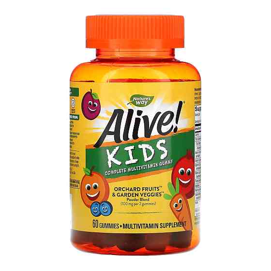 Мультивитамины для детей Nature's Way Alive! Children's Gummy Multivitamin, Gluten Free, Made with Pectin - 60 Gummies Луцк