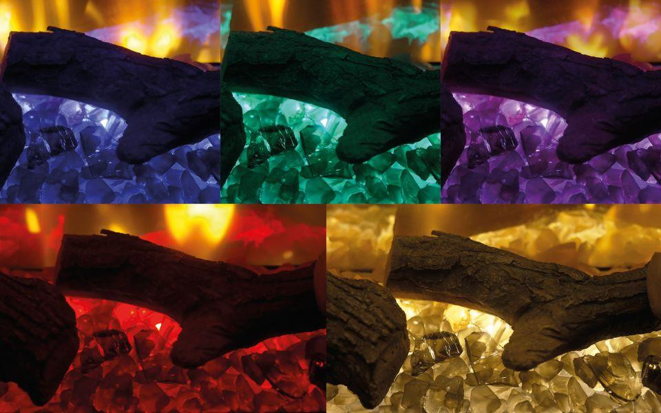 Електрокамін тристоронній Dimplex Ignite Bold 50 (BXLF50) з обігрівом, дровами, кристалами скла, кольорами полумʼя та підсвіткою Київ - фото 2