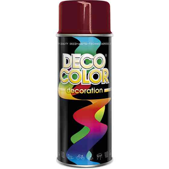 Фарба аерозольна алкідна DecoColor пурпурно червоний (RAL3004) 400мл Вінниця