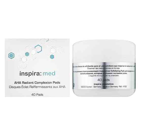 Очищающие диски-спонжи для лица с AHA-кислотами Inspira Med 40 шт Киев
