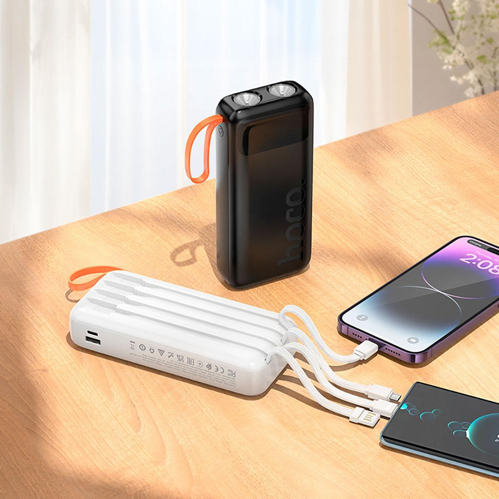 Зовнішній акумулятор Hoco J151A Spirit dual lighting four-cable power bank(20000mAh) Київ - фото 5