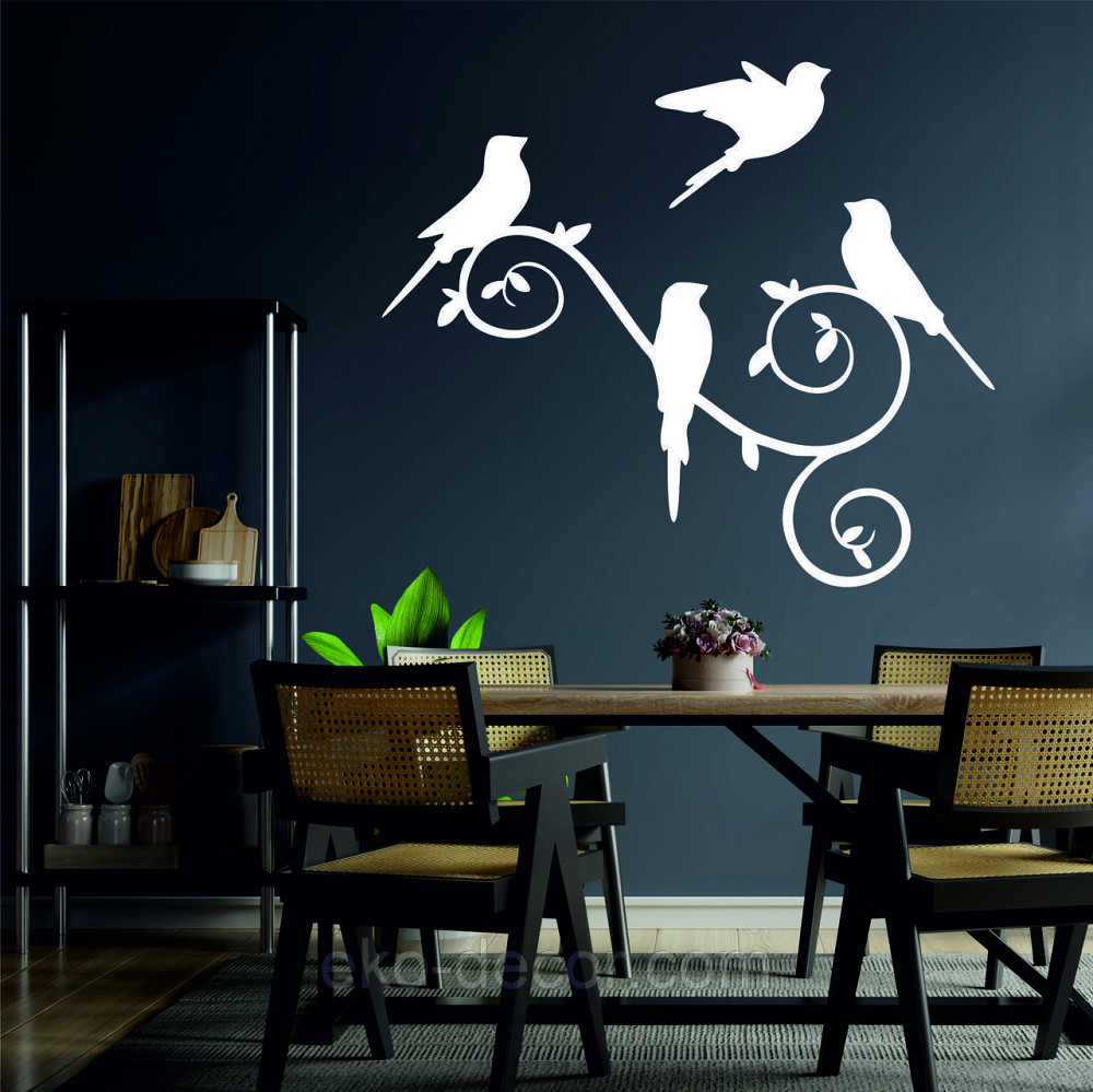 Декоративное настенное Панно «Птички», Декор на стену 110*81 см, Белый Киев - изображение 2