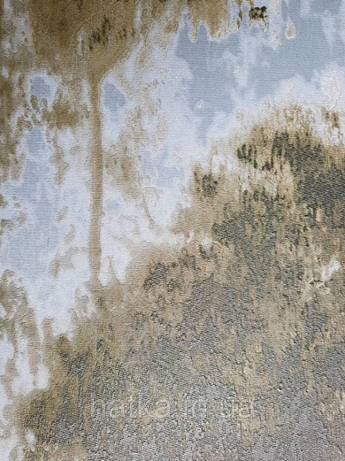 Шпалери вінілові на флізелін Sirpi Muralto Komi метрові дерева коричневе із золотом на ясно сірому 3д Київ - фото 2