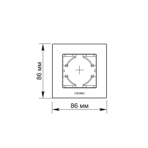 BINERA біле скло Рамка горизонтальна 1-а Videx Житомир