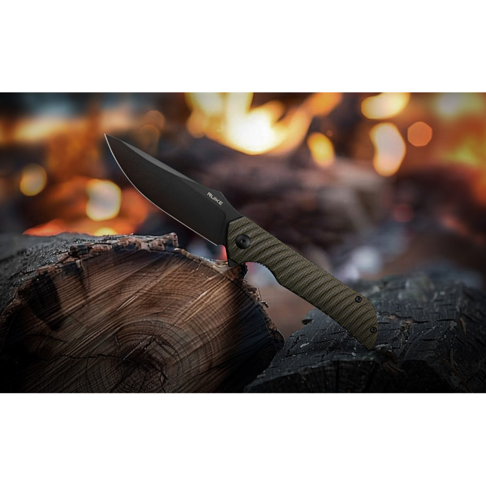 Ніж складаний туристичний Ruike P123-MB, (9.2 см) 14C28N / мікарта коричневий Київ - фото 15