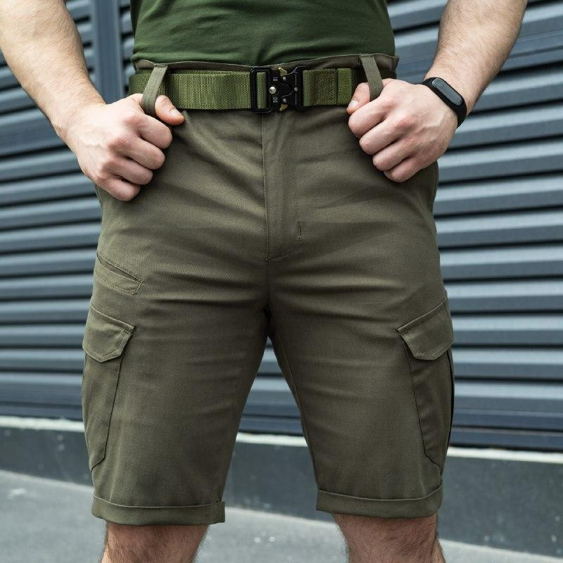 Тактические шорты мужские армейские, военные шорты Pobedov Tactical B2 хаки Одесса - изображение 4