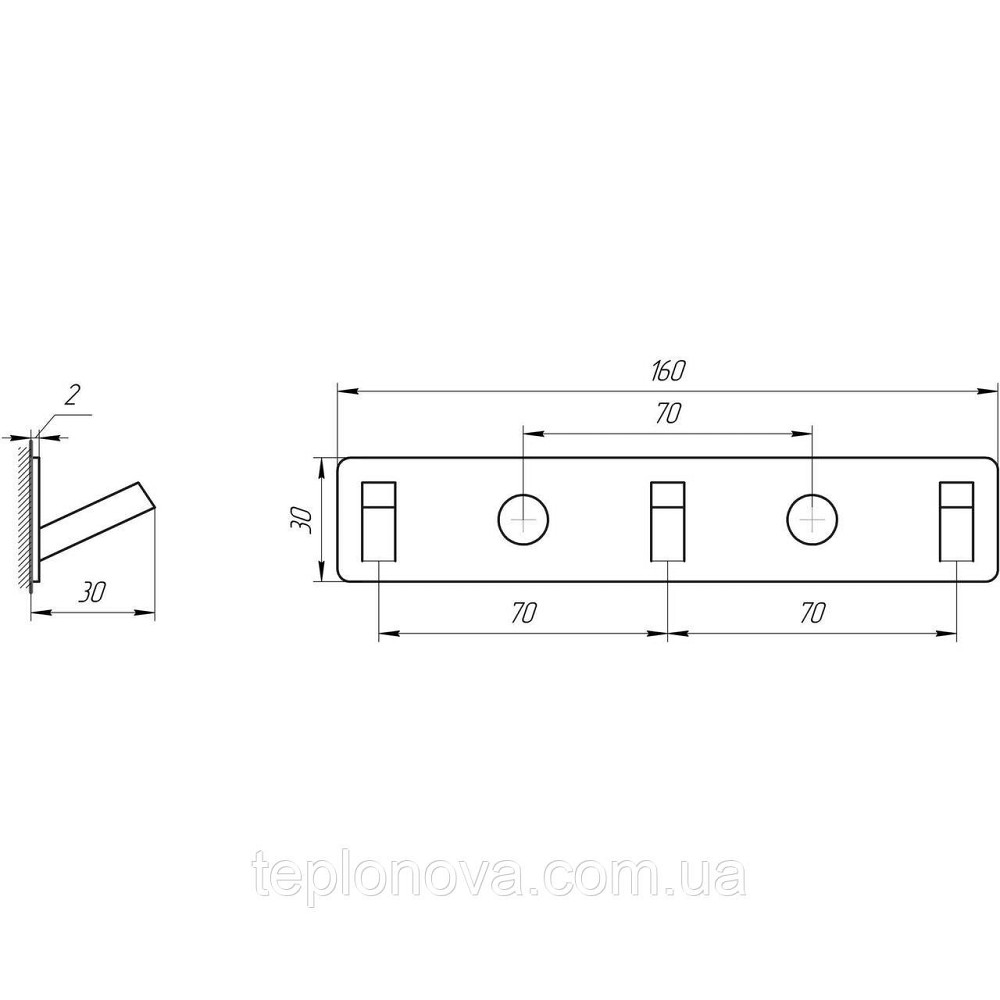 Планка с крючками TOPAZ TKB 9385-3 Черновцы - изображение 4