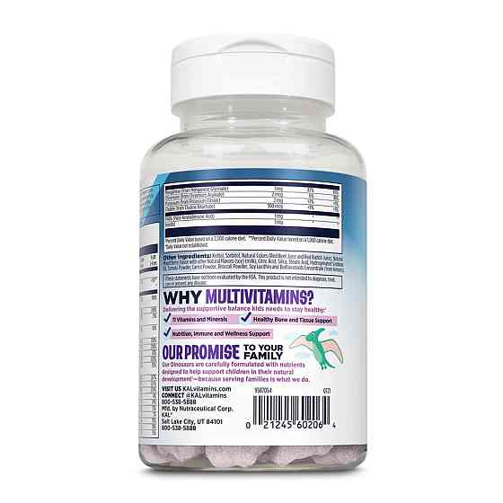 Детские витамины KAL MultiSaurus 60 chewable Ягоды Киев