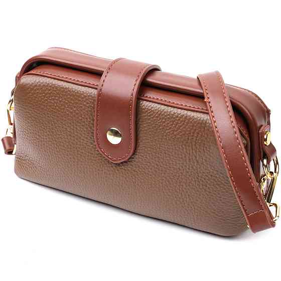 Красивий клатч з цікавою клямкою з натуральної шкіри (Vintage) Київ