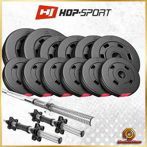 Комплект штанга и гантели HOPSPORT Premium 38 кг набор для фитнеса силовых упражнений и тренировок дома Киев