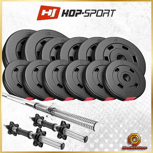 Комплект штанга и гантели HOPSPORT Premium 38 кг набор для фитнеса силовых упражнений и тренировок дома Киев - изображение 1