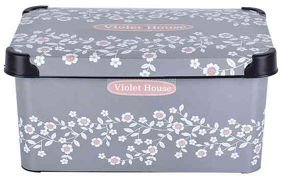 Контейнер Violet House 0647 Decor Antracite Flowers 10 л (6822859) Киев