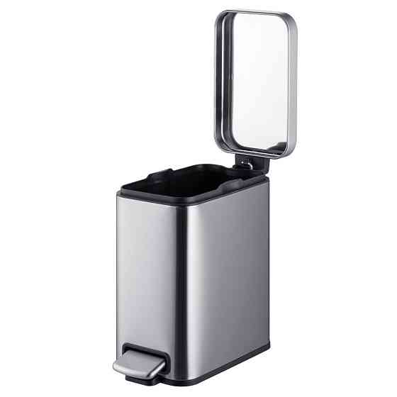 Відро для сміття з плавним закриттям прямокутне Mixxus Premium Quadro-TC0105 SS Color 5л колір нерж ( 32168 ) Харьков