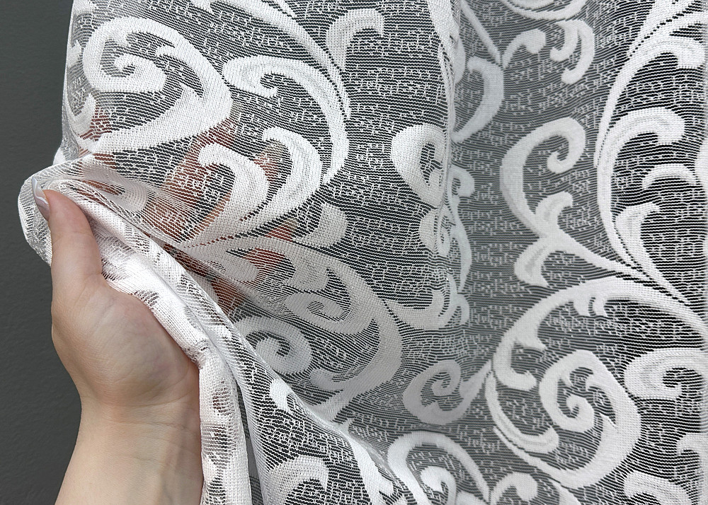 Тюль VR-Textil 795т Жаккард Белый 300х120 см (40-518) Киев - изображение 3