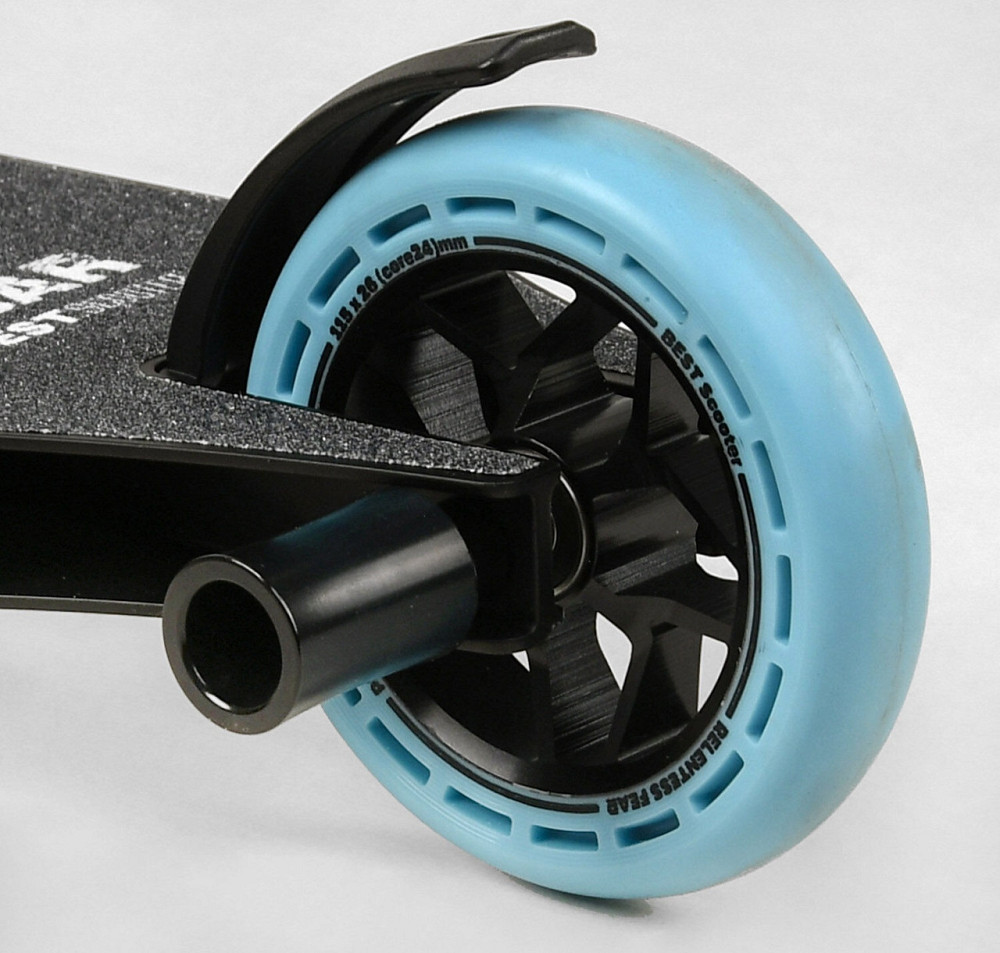 Самокат трюковий Best Scooter SCS-система пеги алюмінієвий диск та дека Чорно-блакитний (MT-40488) Чернигов - изображение 4