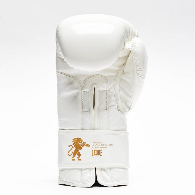 Боксерські рукавиці Leone GN059W White/Gold 14 унцій (капу в комплекті) Кам'янське - фото 6