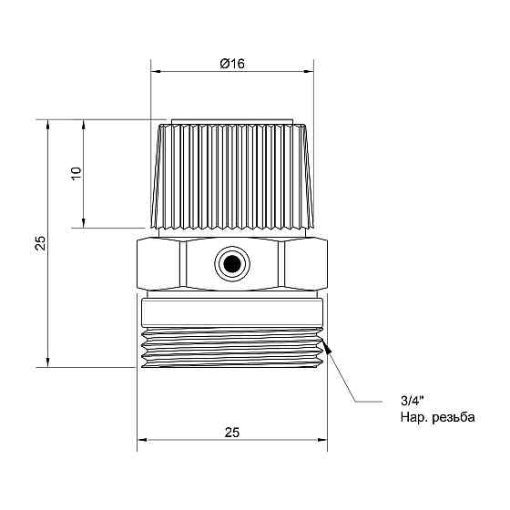 Кран Маевского Thermo Alliance Standart 3/4