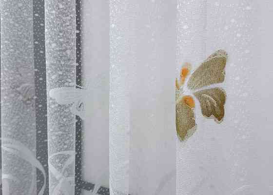 Тюль жакард VR-Textil № 1884т Арка на кухню колір білий 500х150 см (53-0088) Київ