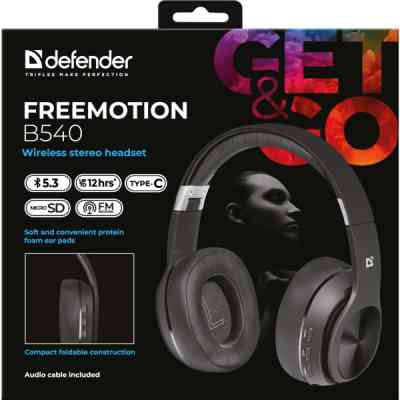 Наушники Defender FreeMotion B540 Bluetooth Black (63540) Винница