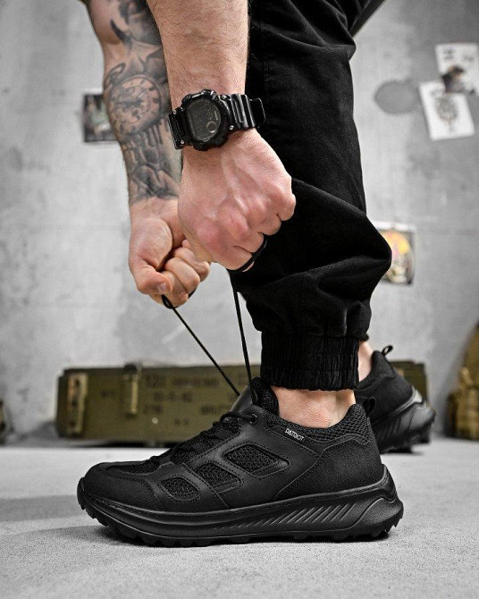 Летние тактические кроссовки PARTIOT черные ДЛ6467 Одесса - изображение 11