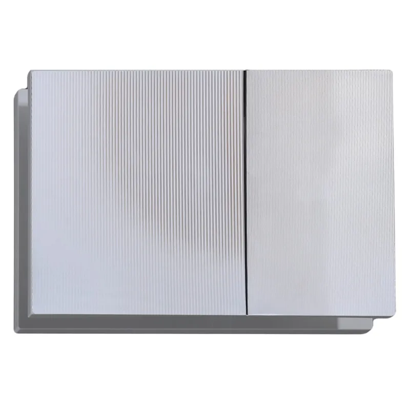 Панель змиву Koer KT-0610-STR-01 240x160x32mmmm пластикова, кнопка квадратна (колір хром з лінійною структурою) (KR6147)   ( 25797 Харьков - изображение 1