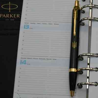 Ручка кулькова Parker IM 17 UKRAINE Black GT BP Тризуб прозорий (22032_T010y) Вінниця