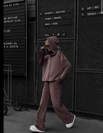 Женский прогулочный костюм двойка: кофта и штаны из плюшевого велюра Мокко, 42/46 Одесса