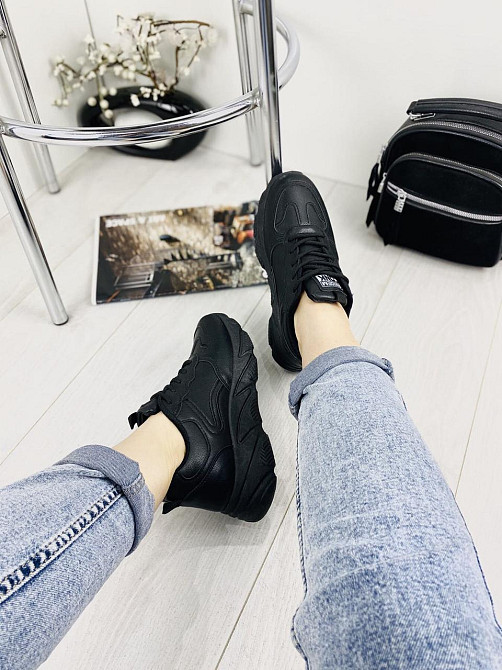 Кроссовки женские SIYING черные эко-шкіра 38р.-23,2см 39р.-23,8см (2616) Коломыя - изображение 6