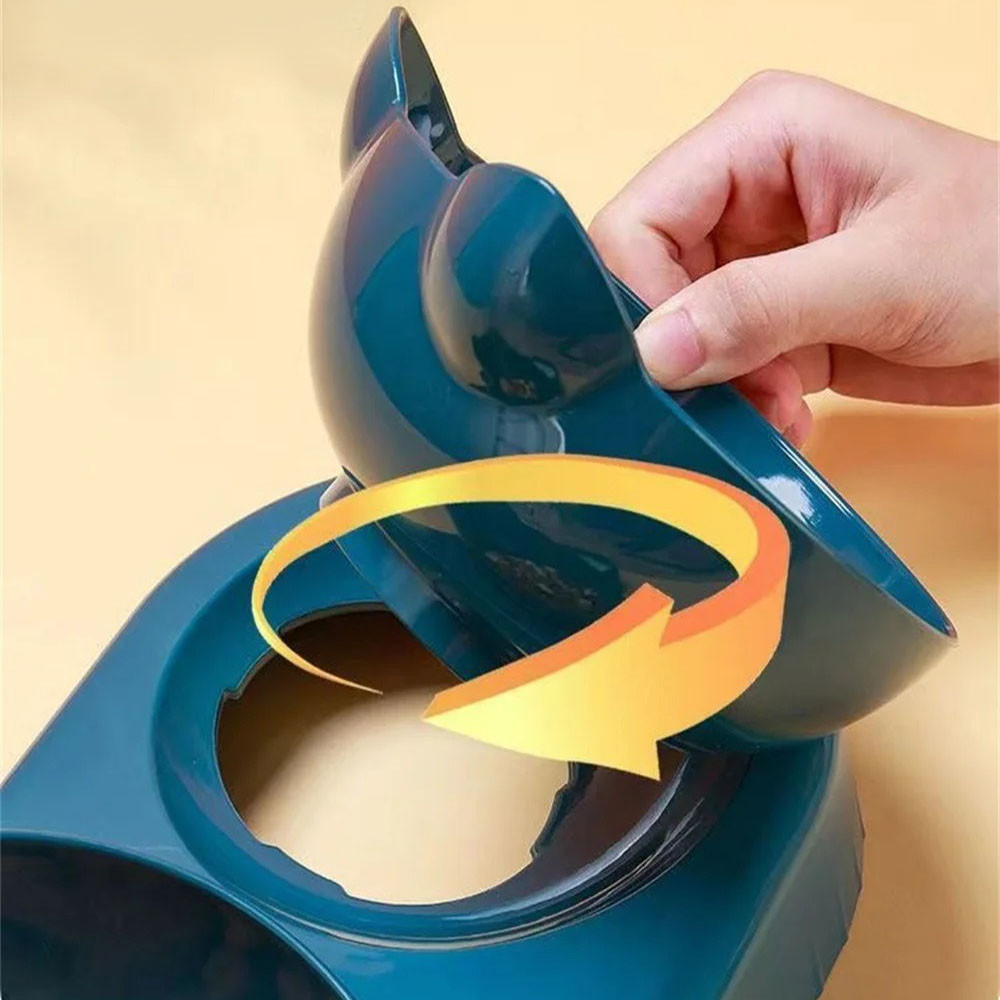 Подвійна миска для кота з автоматичною поїлкою 500 мл / Тарілка для собак і котів на підставці Київ - фото 7