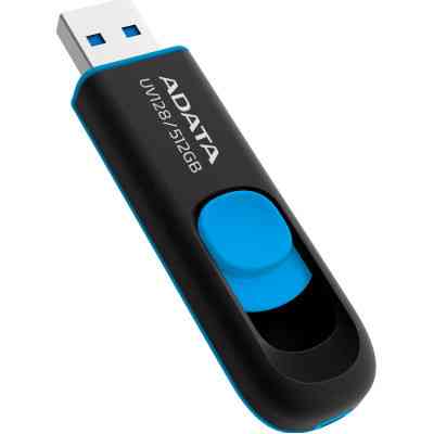 USB флеш накопичувач ADATA 512GB AUV 128 Black/Blue USB 3.2 (AUV128-512G-RBE) Вінниця