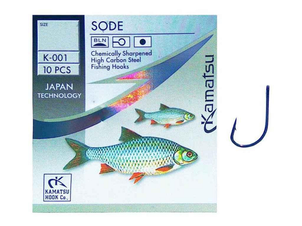 Гачок для мирної риби Sode №10 (10 шт/уп) K-001 ТМ Kamatsu Київ - фото 1