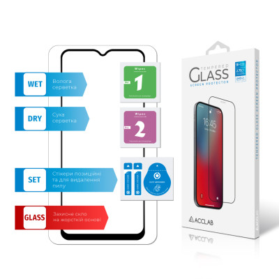 Стекло защитное ACCLAB Full Glue Oppo A38 5G Black (1283126582462) Винница - изображение 7