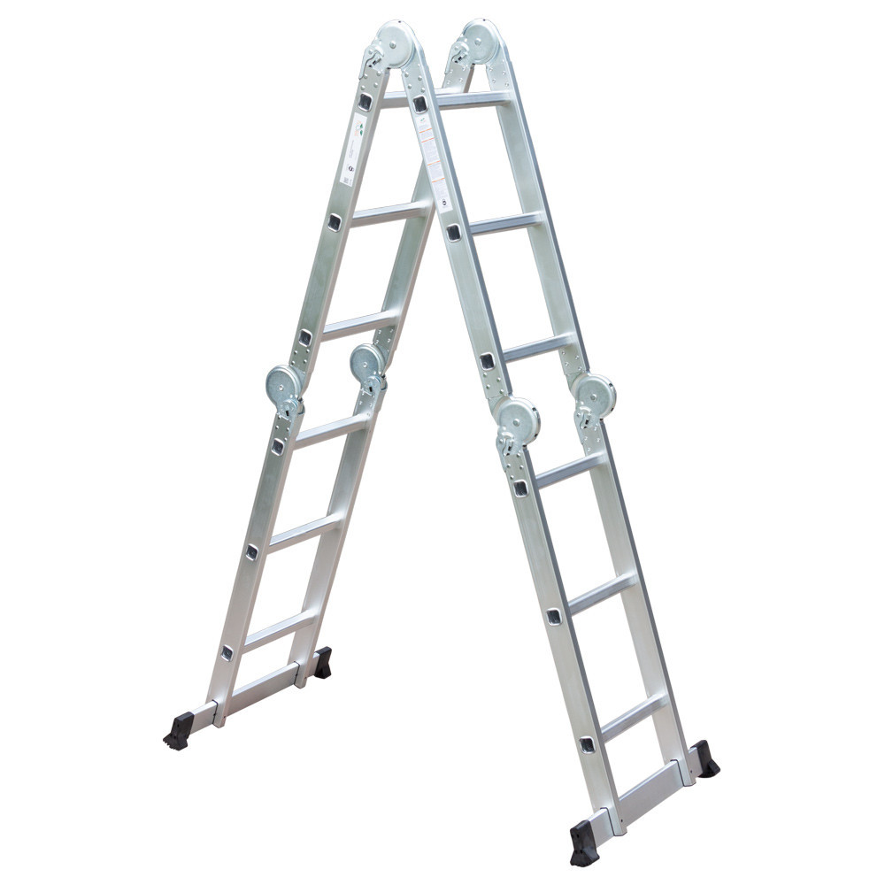 Драбина багатоцільова алюмінієва 4×3 щаблі 3.56м FLORA (5031314) Київ - фото 3