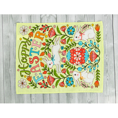 Рушник Руно вафельний набивний Великдень салатовий 45х60 см (205.15_Великдень салатовий_3) Вінниця - фото 2