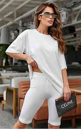 Жіночий костюм футболка з велосипедками Білий 42/44 Харків