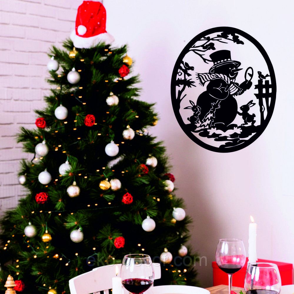 Декоративне настінне Панно «Сніговик», Декор на стену Київ - фото 6