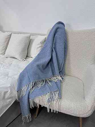 Vladi Плед Vladi 140х200 см Familia із супертонкої вовни з кашеміром Новозеландський блакитний Коломия