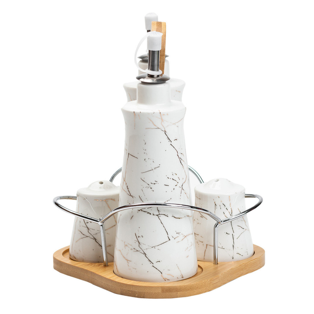 Набір спецій на бамбуковій підставці, 4 предмети Київ - фото 2