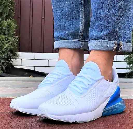 Кросівки Nike 270 Жіночі Білі з Амортизацією Сині Блакитні Найк (розміри: 36,37,38,39) Дніпро