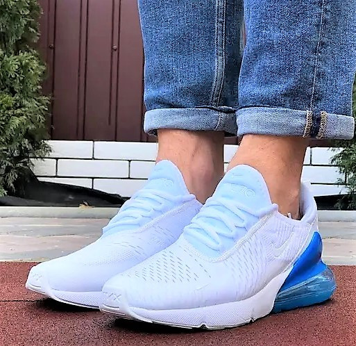 Кроссовки Nike 270 Женские Белые с Амортизацией Синие Голубые Найк (размеры: 36,37,38,39) Днепр - изображение 1