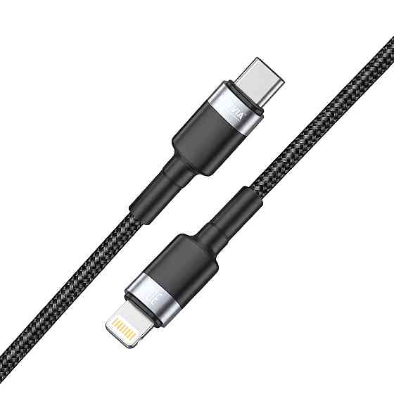 Кабель Brevia Type-C to Lightning 30W 1м, чорний box Львів