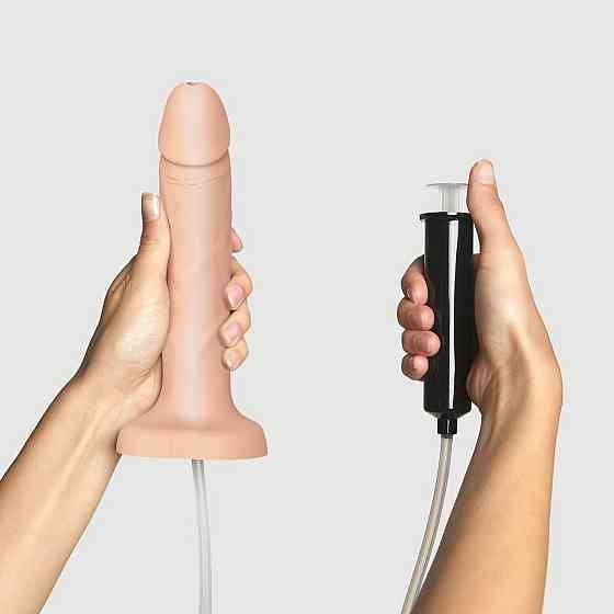 Фалоімітатор, що кінчає Strap-On-Me Squirting Cum Dildo Realistic Vanilla, діам. 3,5 см, силікон Sex Aura Київ