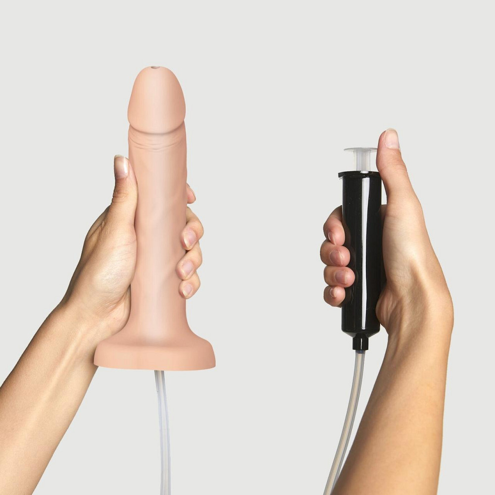 Фалоімітатор, що кінчає Strap-On-Me Squirting Cum Dildo Realistic Vanilla, діам. 3,5 см, силікон Sex Aura Київ - фото 2